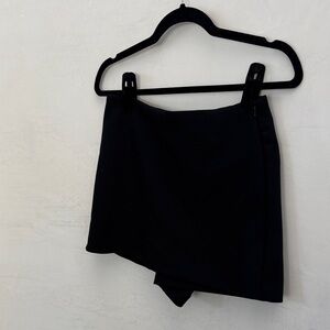 Zara Black Mini Skort - Asymmetric Hem